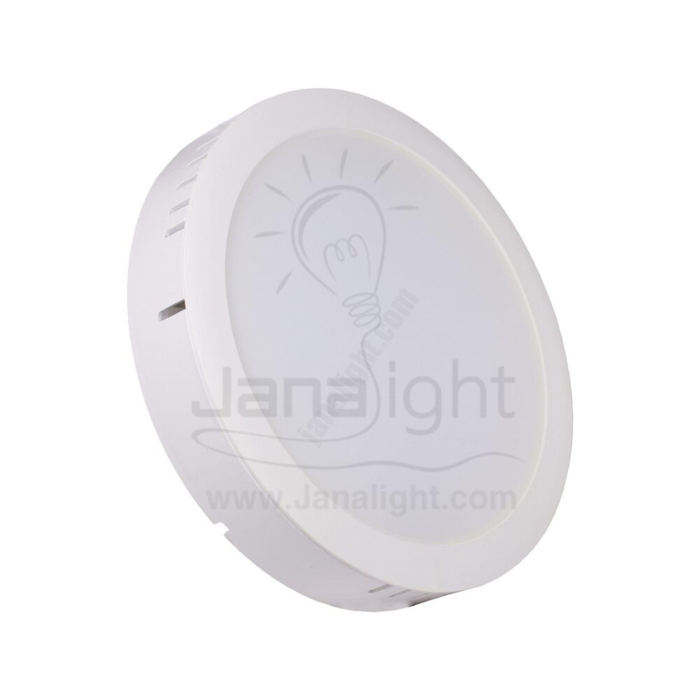 سبوت بانيل 18 وات لطش مدور ابيض بلاستيك اليوس Elios white round 18 watt Surface downlight panel